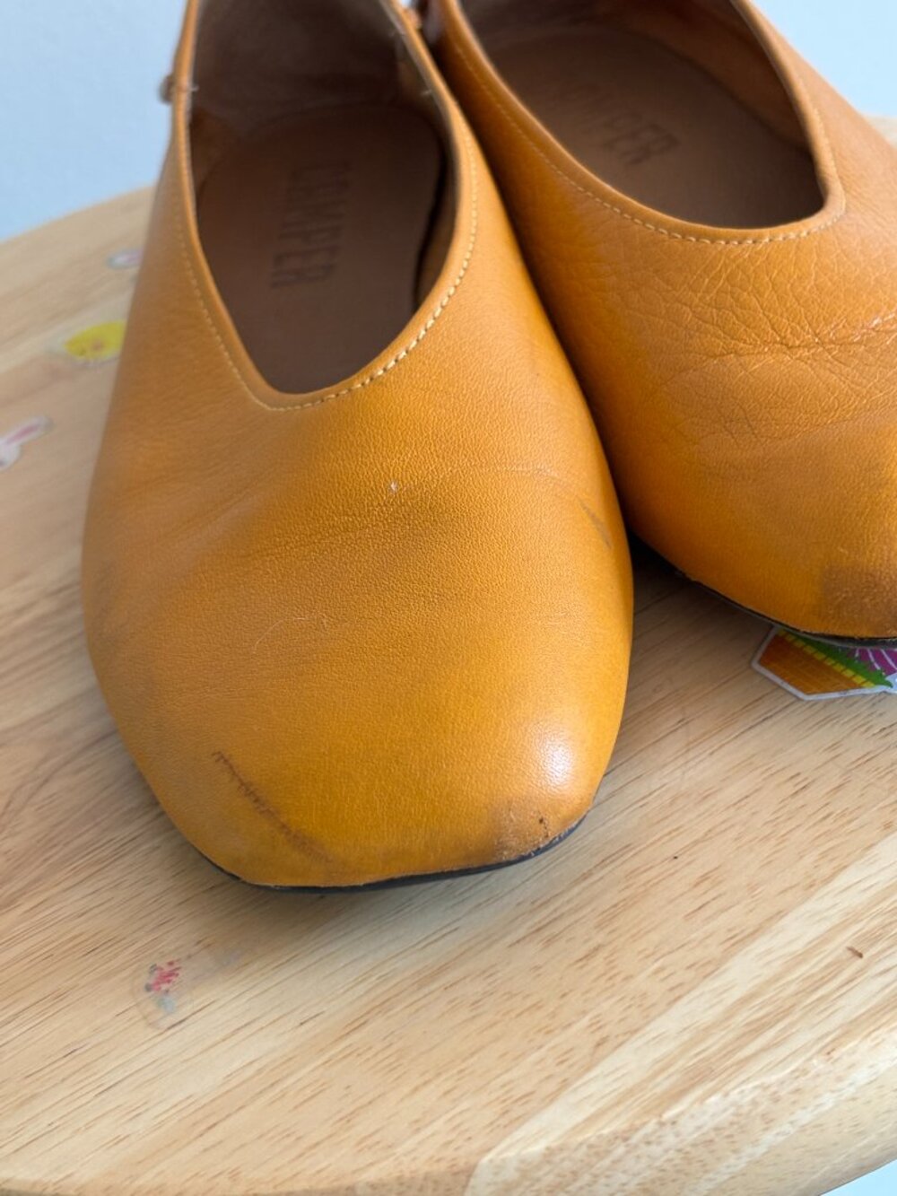 Orange Camper Leather Casi Myra Ballerinas 37 - Picture 6 of 6